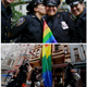 Make love, not war. Above: New York Pride Parade (Reuters/Eduardo Munoz). Below: Istanbul Pride Parade (Reuters/Murad Sezer).